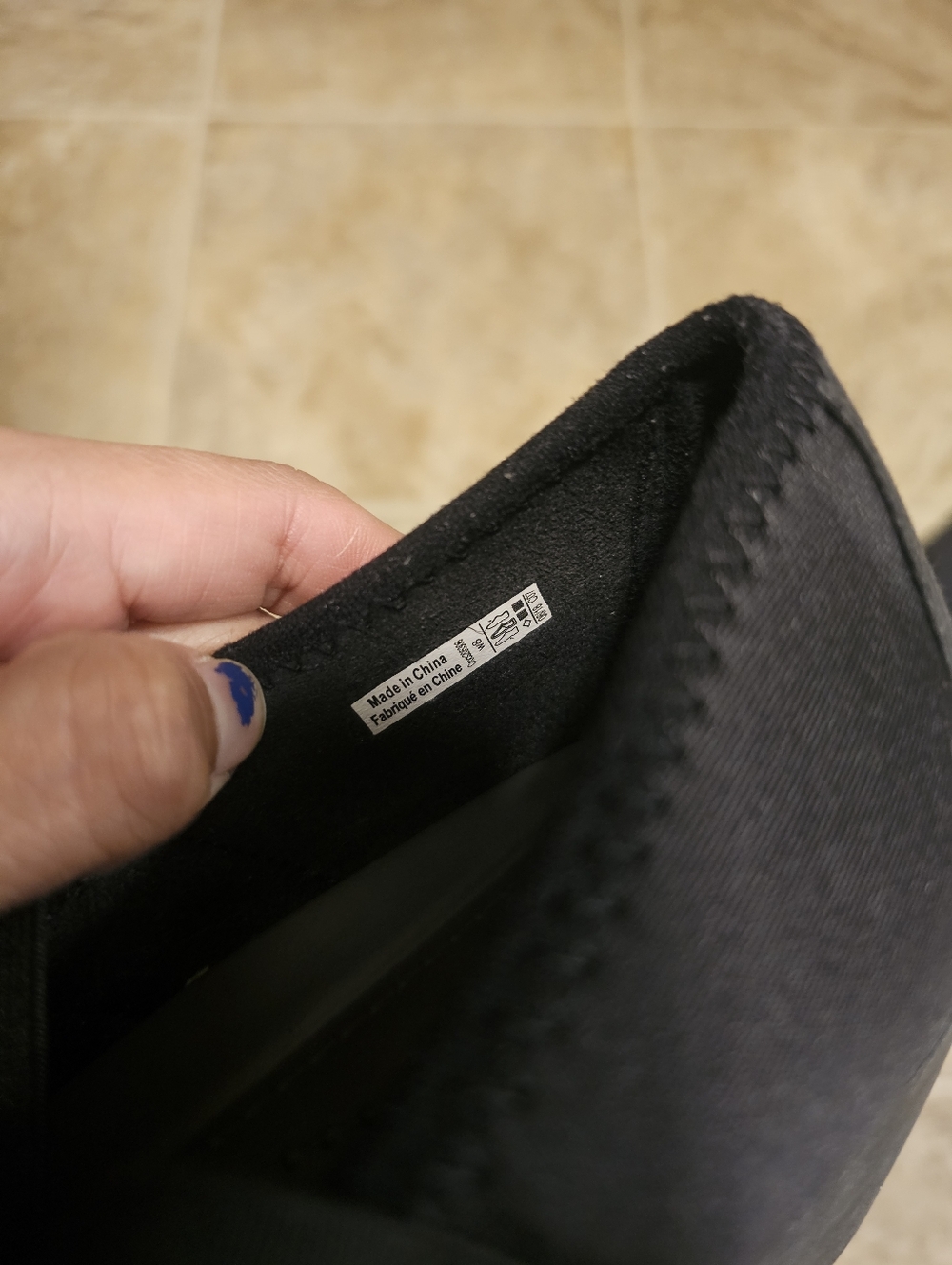 Crocs Women's Black Stretch Mary Jane Flats - Picture 6 of 6